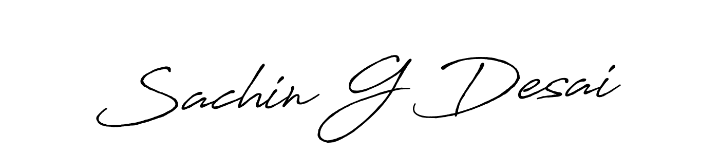 Create a beautiful signature design for name Sachin G Desai. With this signature (Antro_Vectra_Bolder) fonts, you can make a handwritten signature for free. Sachin G Desai signature style 7 images and pictures png