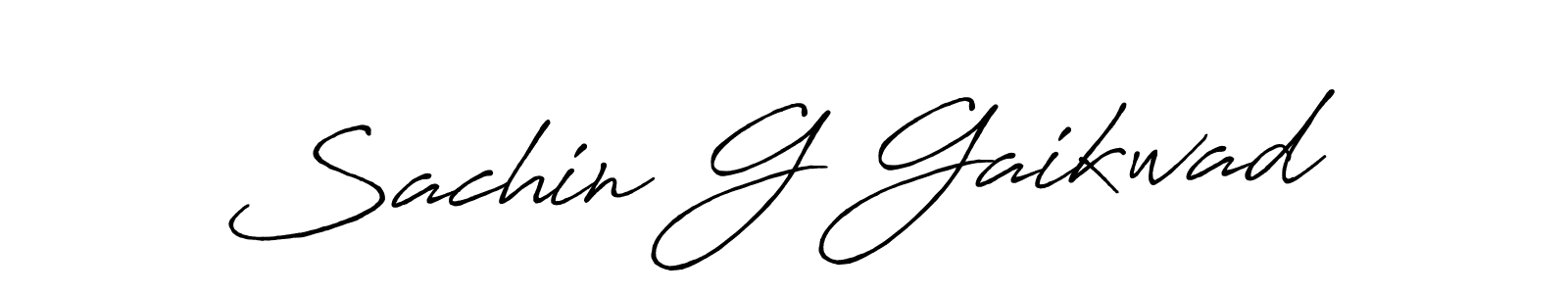 Make a beautiful signature design for name Sachin G Gaikwad. With this signature (Antro_Vectra_Bolder) style, you can create a handwritten signature for free. Sachin G Gaikwad signature style 7 images and pictures png