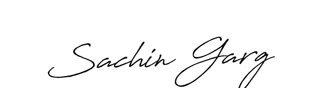 How to make Sachin Garg name signature. Use Antro_Vectra_Bolder style for creating short signs online. This is the latest handwritten sign. Sachin Garg signature style 7 images and pictures png