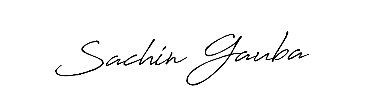 Design your own signature with our free online signature maker. With this signature software, you can create a handwritten (Antro_Vectra_Bolder) signature for name Sachin Gauba. Sachin Gauba signature style 7 images and pictures png