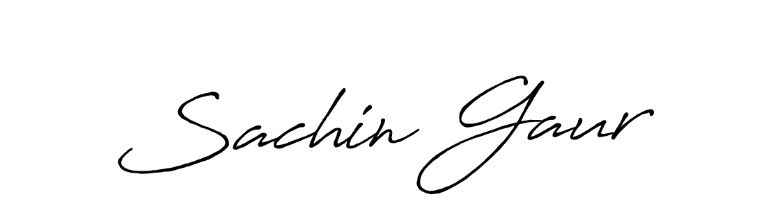 How to make Sachin Gaur name signature. Use Antro_Vectra_Bolder style for creating short signs online. This is the latest handwritten sign. Sachin Gaur signature style 7 images and pictures png