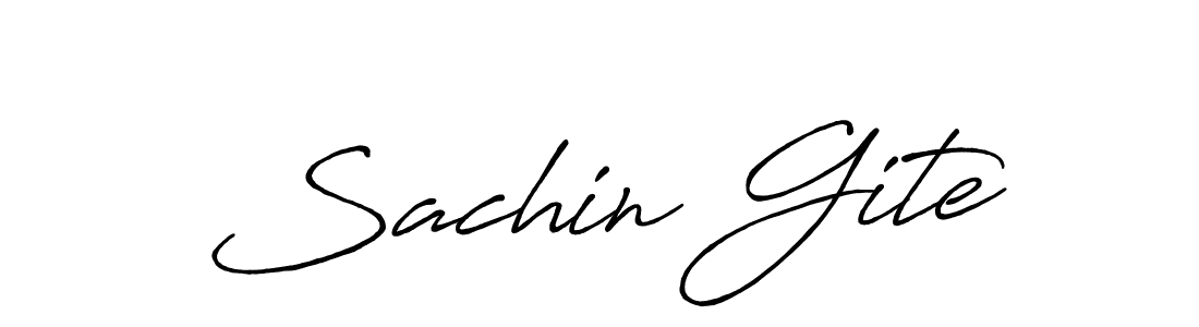Create a beautiful signature design for name Sachin Gite. With this signature (Antro_Vectra_Bolder) fonts, you can make a handwritten signature for free. Sachin Gite signature style 7 images and pictures png