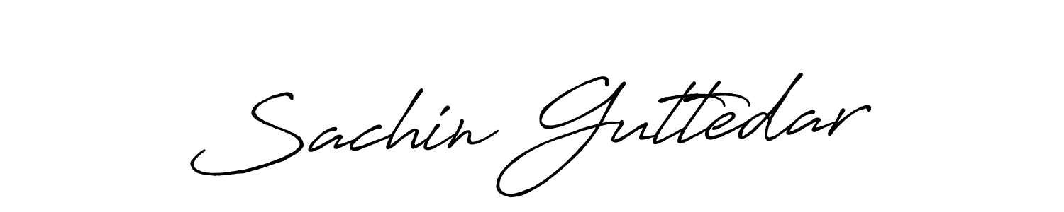 Use a signature maker to create a handwritten signature online. With this signature software, you can design (Antro_Vectra_Bolder) your own signature for name Sachin Guttedar. Sachin Guttedar signature style 7 images and pictures png