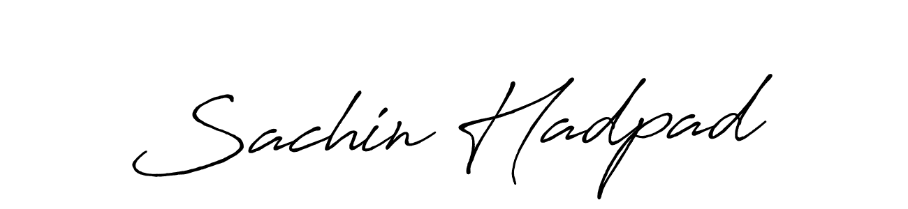 The best way (Antro_Vectra_Bolder) to make a short signature is to pick only two or three words in your name. The name Sachin Hadpad include a total of six letters. For converting this name. Sachin Hadpad signature style 7 images and pictures png