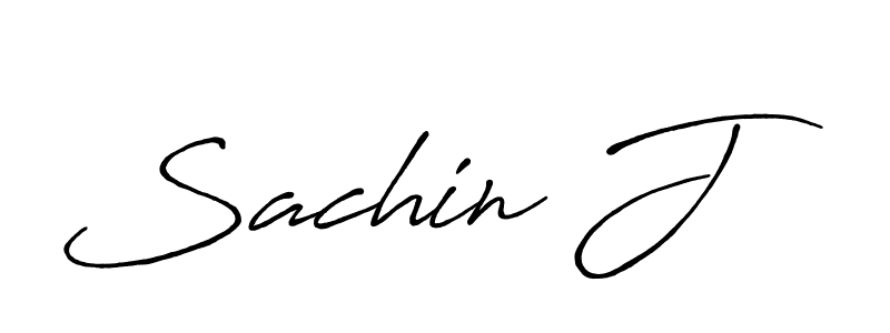 Sachin J stylish signature style. Best Handwritten Sign (Antro_Vectra_Bolder) for my name. Handwritten Signature Collection Ideas for my name Sachin J. Sachin J signature style 7 images and pictures png