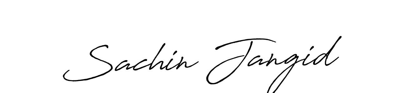 if you are searching for the best signature style for your name Sachin Jangid. so please give up your signature search. here we have designed multiple signature styles  using Antro_Vectra_Bolder. Sachin Jangid signature style 7 images and pictures png
