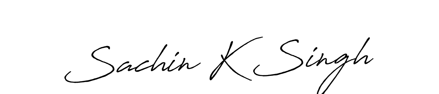 It looks lik you need a new signature style for name Sachin K Singh. Design unique handwritten (Antro_Vectra_Bolder) signature with our free signature maker in just a few clicks. Sachin K Singh signature style 7 images and pictures png