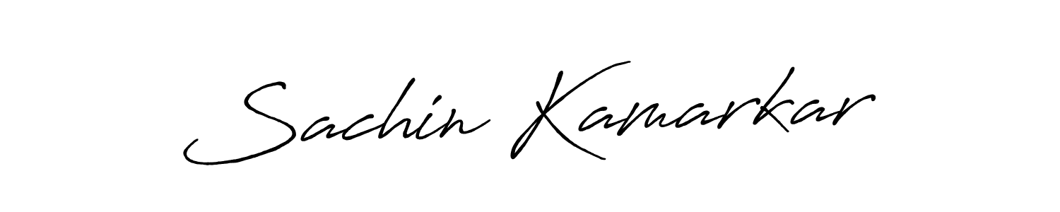 How to make Sachin Kamarkar name signature. Use Antro_Vectra_Bolder style for creating short signs online. This is the latest handwritten sign. Sachin Kamarkar signature style 7 images and pictures png