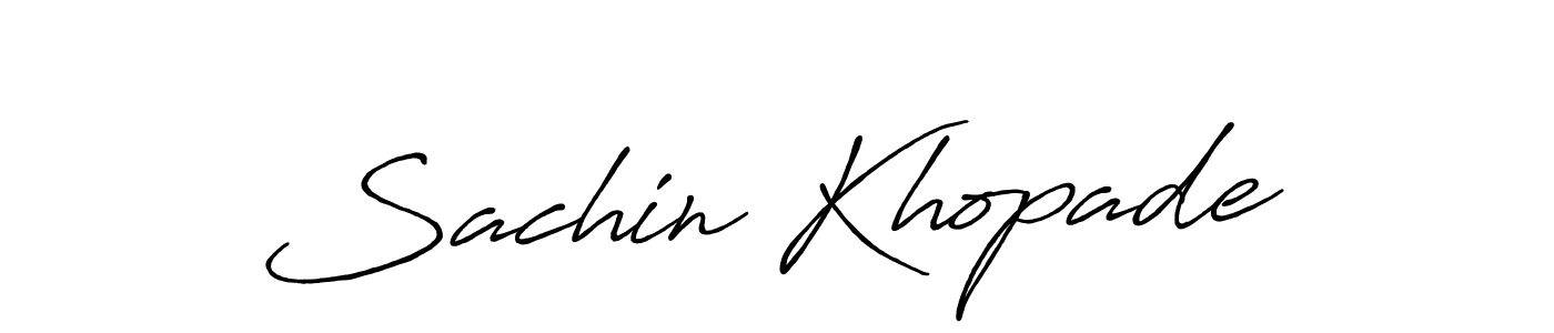 Sachin Khopade stylish signature style. Best Handwritten Sign (Antro_Vectra_Bolder) for my name. Handwritten Signature Collection Ideas for my name Sachin Khopade. Sachin Khopade signature style 7 images and pictures png
