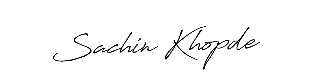How to make Sachin Khopde signature? Antro_Vectra_Bolder is a professional autograph style. Create handwritten signature for Sachin Khopde name. Sachin Khopde signature style 7 images and pictures png