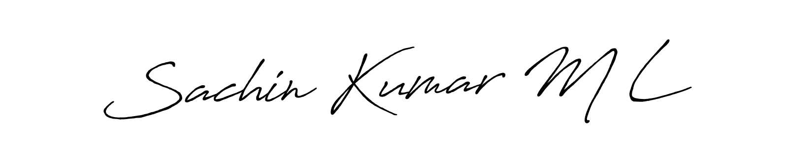 This is the best signature style for the Sachin Kumar M L name. Also you like these signature font (Antro_Vectra_Bolder). Mix name signature. Sachin Kumar M L signature style 7 images and pictures png