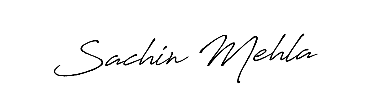 Make a beautiful signature design for name Sachin Mehla. With this signature (Antro_Vectra_Bolder) style, you can create a handwritten signature for free. Sachin Mehla signature style 7 images and pictures png