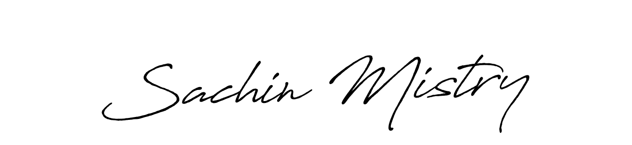 Sachin Mistry stylish signature style. Best Handwritten Sign (Antro_Vectra_Bolder) for my name. Handwritten Signature Collection Ideas for my name Sachin Mistry. Sachin Mistry signature style 7 images and pictures png