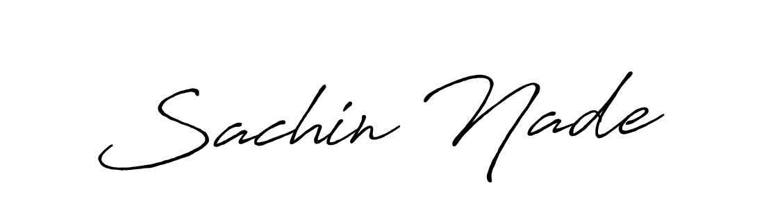 Create a beautiful signature design for name Sachin Nade. With this signature (Antro_Vectra_Bolder) fonts, you can make a handwritten signature for free. Sachin Nade signature style 7 images and pictures png