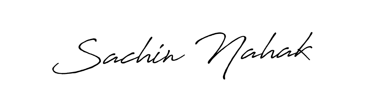 Make a beautiful signature design for name Sachin Nahak. With this signature (Antro_Vectra_Bolder) style, you can create a handwritten signature for free. Sachin Nahak signature style 7 images and pictures png