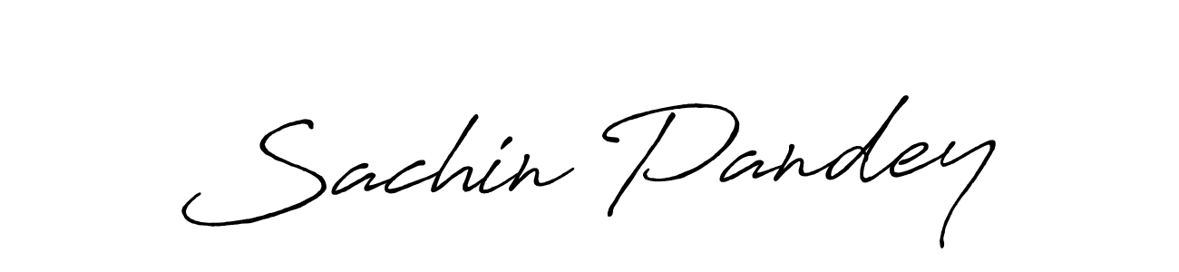 Make a beautiful signature design for name Sachin Pandey. With this signature (Antro_Vectra_Bolder) style, you can create a handwritten signature for free. Sachin Pandey signature style 7 images and pictures png