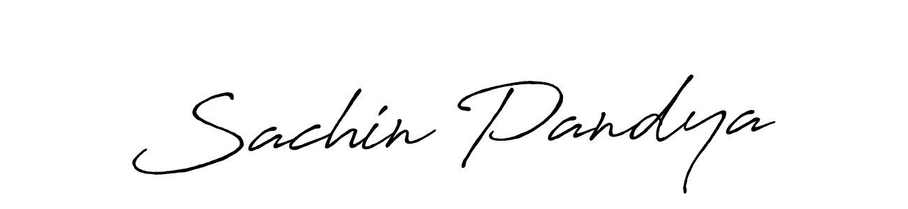 Use a signature maker to create a handwritten signature online. With this signature software, you can design (Antro_Vectra_Bolder) your own signature for name Sachin Pandya. Sachin Pandya signature style 7 images and pictures png