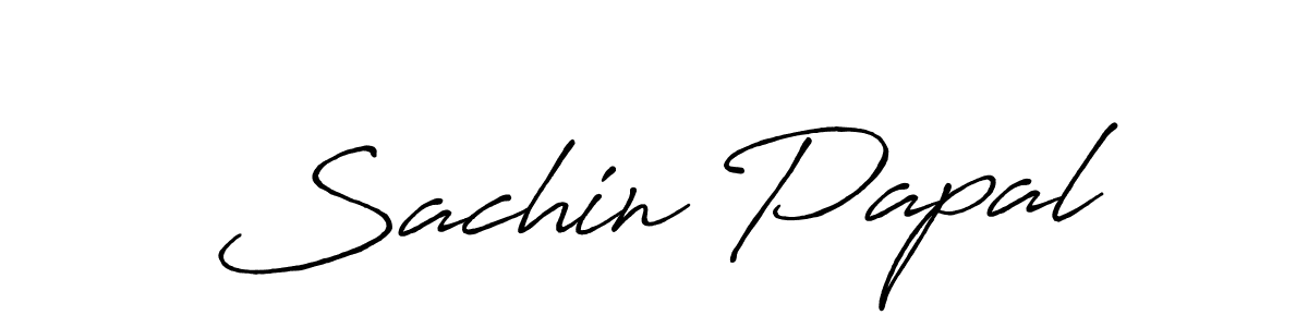 Make a beautiful signature design for name Sachin Papal. With this signature (Antro_Vectra_Bolder) style, you can create a handwritten signature for free. Sachin Papal signature style 7 images and pictures png