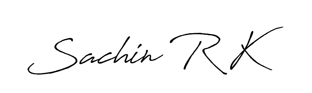 The best way (Antro_Vectra_Bolder) to make a short signature is to pick only two or three words in your name. The name Sachin R K include a total of six letters. For converting this name. Sachin R K signature style 7 images and pictures png