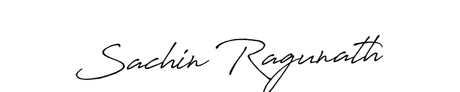 How to make Sachin Ragunath name signature. Use Antro_Vectra_Bolder style for creating short signs online. This is the latest handwritten sign. Sachin Ragunath signature style 7 images and pictures png