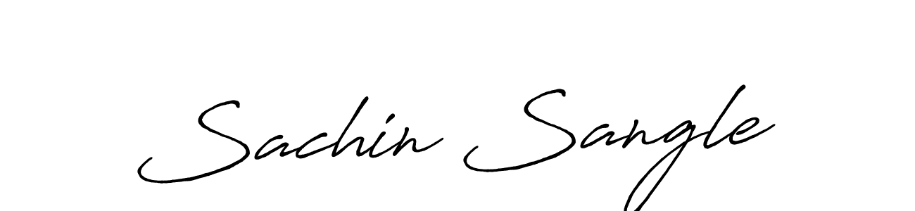 How to make Sachin Sangle name signature. Use Antro_Vectra_Bolder style for creating short signs online. This is the latest handwritten sign. Sachin Sangle signature style 7 images and pictures png