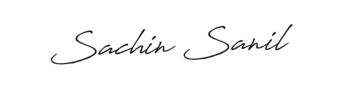 Similarly Antro_Vectra_Bolder is the best handwritten signature design. Signature creator online .You can use it as an online autograph creator for name Sachin Sanil. Sachin Sanil signature style 7 images and pictures png