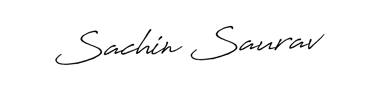 How to make Sachin Saurav name signature. Use Antro_Vectra_Bolder style for creating short signs online. This is the latest handwritten sign. Sachin Saurav signature style 7 images and pictures png