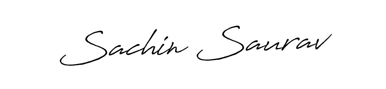 How to make Sachin Saurav name signature. Use Antro_Vectra_Bolder style for creating short signs online. This is the latest handwritten sign. Sachin Saurav signature style 7 images and pictures png