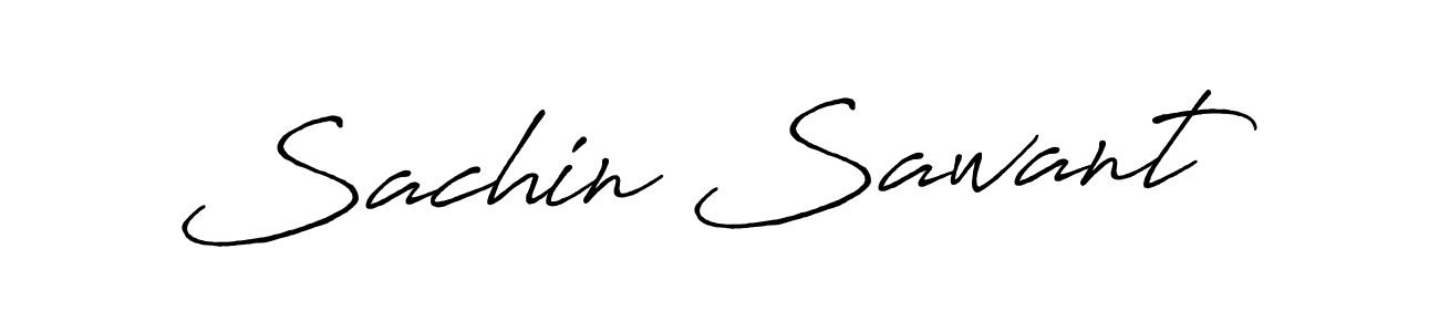 How to make Sachin Sawant name signature. Use Antro_Vectra_Bolder style for creating short signs online. This is the latest handwritten sign. Sachin Sawant signature style 7 images and pictures png