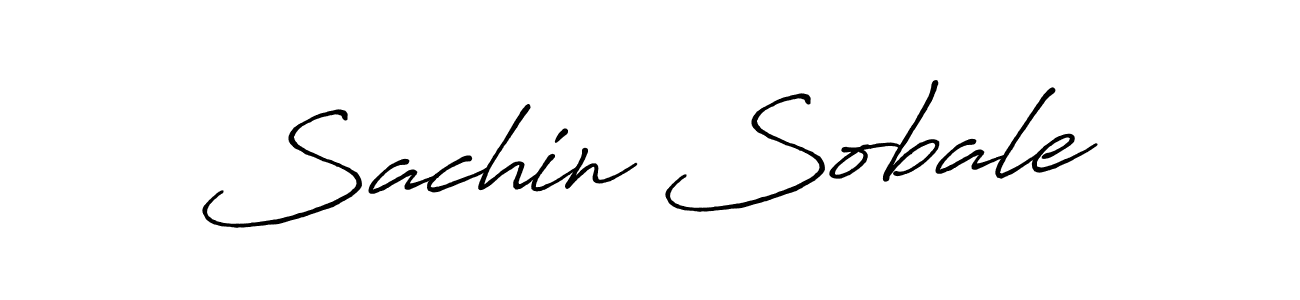 How to make Sachin Sobale name signature. Use Antro_Vectra_Bolder style for creating short signs online. This is the latest handwritten sign. Sachin Sobale signature style 7 images and pictures png