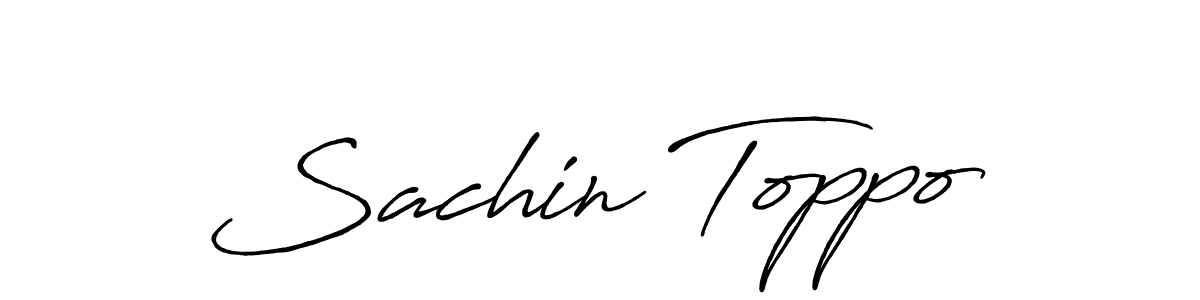 It looks lik you need a new signature style for name Sachin Toppo. Design unique handwritten (Antro_Vectra_Bolder) signature with our free signature maker in just a few clicks. Sachin Toppo signature style 7 images and pictures png