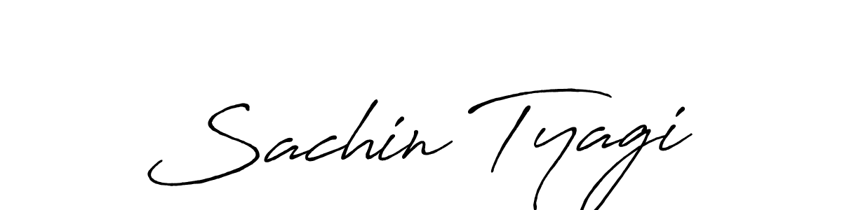 Sachin Tyagi stylish signature style. Best Handwritten Sign (Antro_Vectra_Bolder) for my name. Handwritten Signature Collection Ideas for my name Sachin Tyagi. Sachin Tyagi signature style 7 images and pictures png