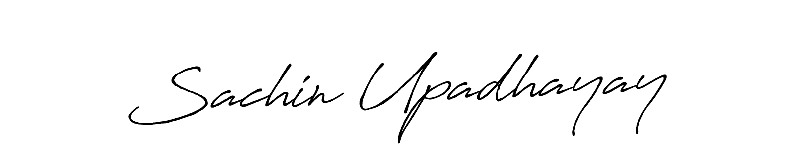 Make a beautiful signature design for name Sachin Upadhayay. With this signature (Antro_Vectra_Bolder) style, you can create a handwritten signature for free. Sachin Upadhayay signature style 7 images and pictures png