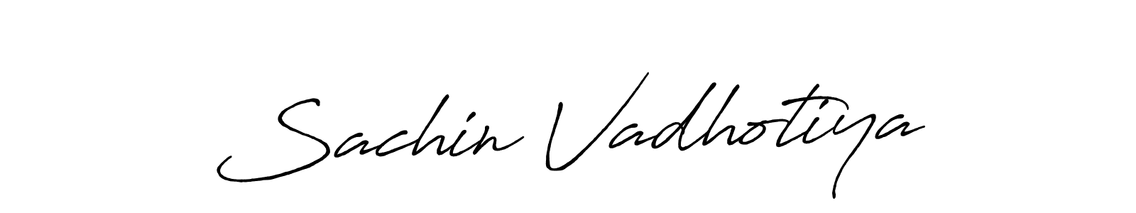 Create a beautiful signature design for name Sachin Vadhotiya. With this signature (Antro_Vectra_Bolder) fonts, you can make a handwritten signature for free. Sachin Vadhotiya signature style 7 images and pictures png