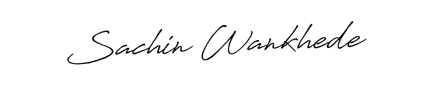 Create a beautiful signature design for name Sachin Wankhede. With this signature (Antro_Vectra_Bolder) fonts, you can make a handwritten signature for free. Sachin Wankhede signature style 7 images and pictures png