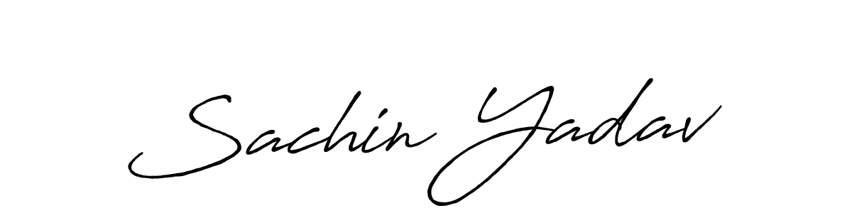Use a signature maker to create a handwritten signature online. With this signature software, you can design (Antro_Vectra_Bolder) your own signature for name Sachin Yadav. Sachin Yadav signature style 7 images and pictures png