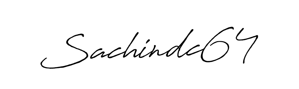 How to make Sachindc64 name signature. Use Antro_Vectra_Bolder style for creating short signs online. This is the latest handwritten sign. Sachindc64 signature style 7 images and pictures png