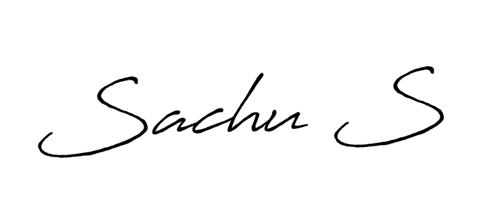 Use a signature maker to create a handwritten signature online. With this signature software, you can design (Antro_Vectra_Bolder) your own signature for name Sachu S. Sachu S signature style 7 images and pictures png