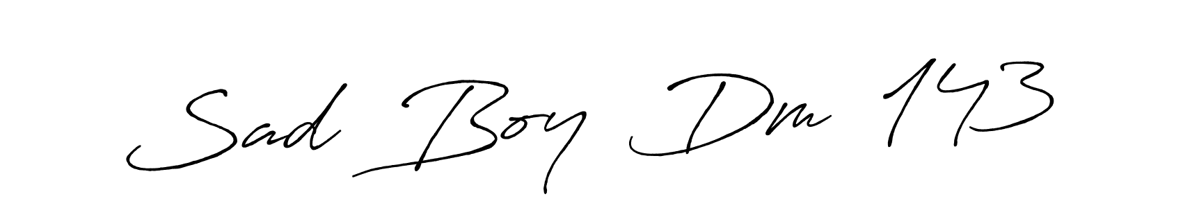 Similarly Antro_Vectra_Bolder is the best handwritten signature design. Signature creator online .You can use it as an online autograph creator for name Sad  Boy  Dm  143. Sad  Boy  Dm  143 signature style 7 images and pictures png