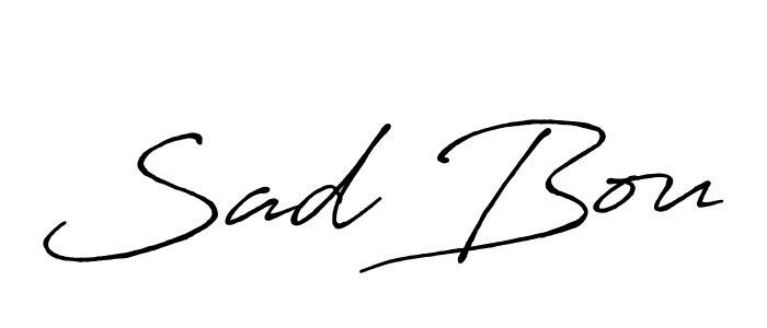The best way (Antro_Vectra_Bolder) to make a short signature is to pick only two or three words in your name. The name Sad Bou include a total of six letters. For converting this name. Sad Bou signature style 7 images and pictures png