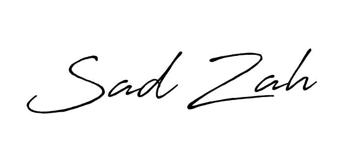 Also we have Sad Zah name is the best signature style. Create professional handwritten signature collection using Antro_Vectra_Bolder autograph style. Sad Zah signature style 7 images and pictures png