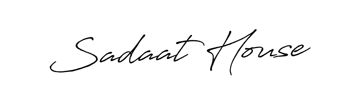 Use a signature maker to create a handwritten signature online. With this signature software, you can design (Antro_Vectra_Bolder) your own signature for name Sadaat House. Sadaat House signature style 7 images and pictures png