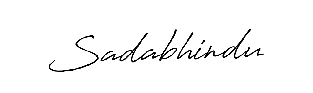 Make a beautiful signature design for name Sadabhindu. With this signature (Antro_Vectra_Bolder) style, you can create a handwritten signature for free. Sadabhindu signature style 7 images and pictures png