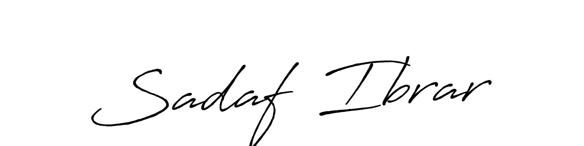 Also You can easily find your signature by using the search form. We will create Sadaf  Ibrar name handwritten signature images for you free of cost using Antro_Vectra_Bolder sign style. Sadaf  Ibrar signature style 7 images and pictures png