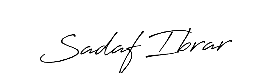 Design your own signature with our free online signature maker. With this signature software, you can create a handwritten (Antro_Vectra_Bolder) signature for name Sadaf Ibrar. Sadaf Ibrar signature style 7 images and pictures png