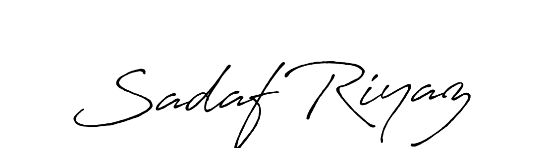 Also You can easily find your signature by using the search form. We will create Sadaf Riyaz name handwritten signature images for you free of cost using Antro_Vectra_Bolder sign style. Sadaf Riyaz signature style 7 images and pictures png