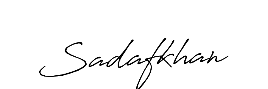 It looks lik you need a new signature style for name Sadafkhan. Design unique handwritten (Antro_Vectra_Bolder) signature with our free signature maker in just a few clicks. Sadafkhan signature style 7 images and pictures png