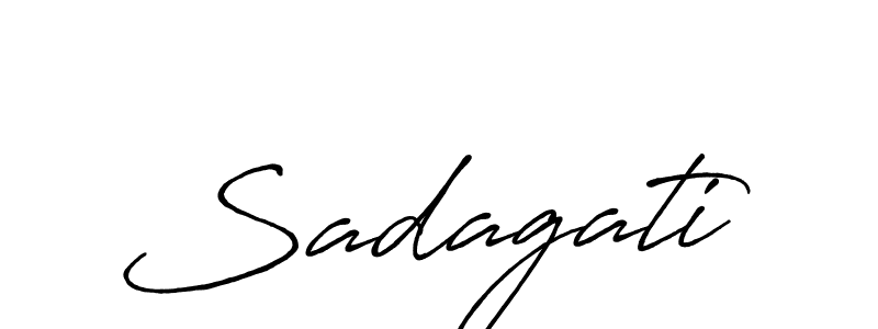 How to make Sadagati signature? Antro_Vectra_Bolder is a professional autograph style. Create handwritten signature for Sadagati name. Sadagati signature style 7 images and pictures png