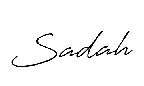 Sadah stylish signature style. Best Handwritten Sign (Antro_Vectra_Bolder) for my name. Handwritten Signature Collection Ideas for my name Sadah. Sadah signature style 7 images and pictures png