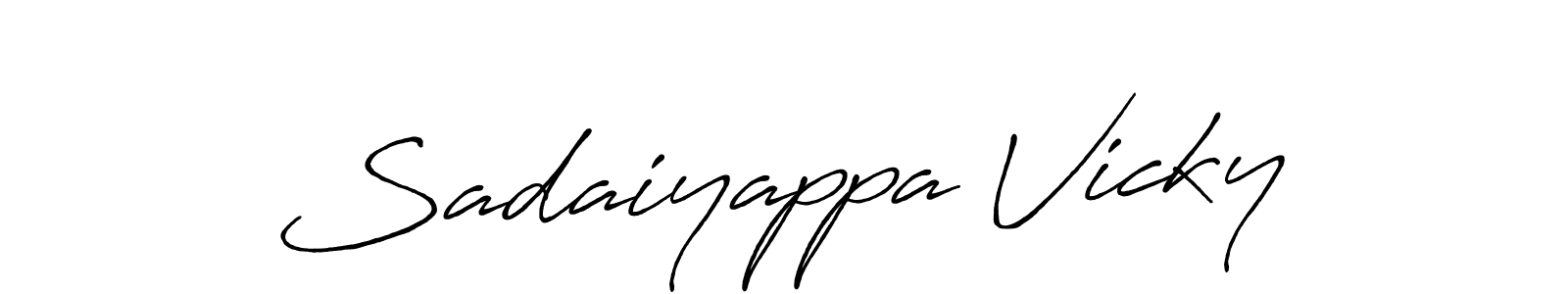 This is the best signature style for the Sadaiyappa Vicky name. Also you like these signature font (Antro_Vectra_Bolder). Mix name signature. Sadaiyappa Vicky signature style 7 images and pictures png